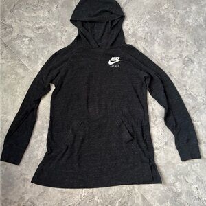 Nike Charcoal Hoodie with White Logo